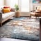 World Rug Gallery Distressed Abstract Watercolor Area Rug 5' x 7' Multi 928MULTI5X7 - alternate 2
